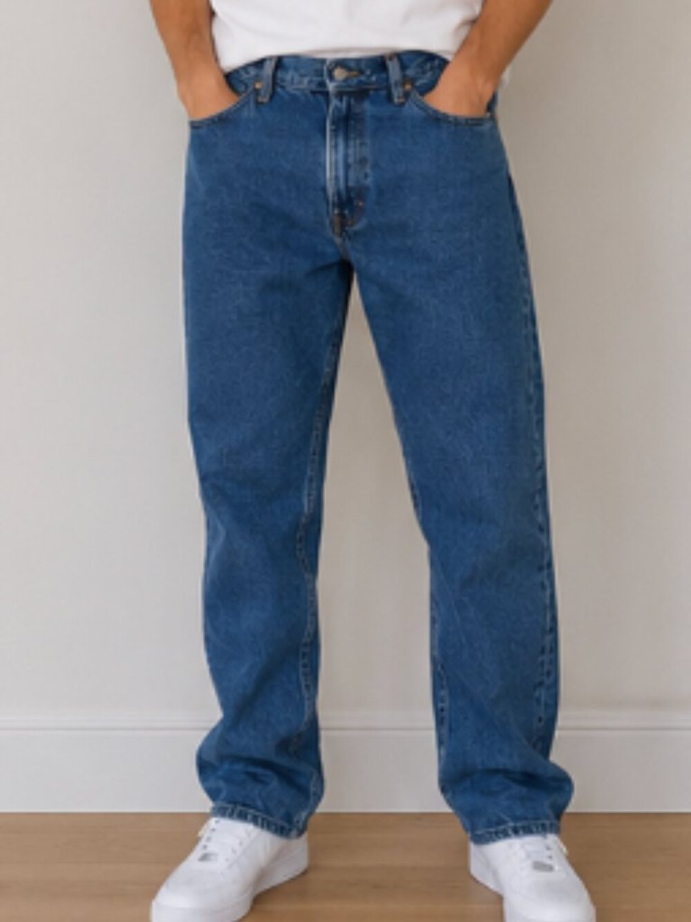 Wrangler Premium Quality Men's 30x30 Straight Leg Jeans Medium Wash Denim